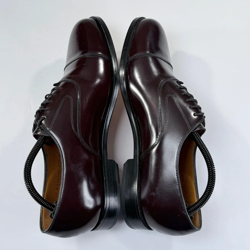 NEW Cole Haan Hawthorne Dress Shoe Mens 10 Burgundy Leather Cap Toe Oxford Derby